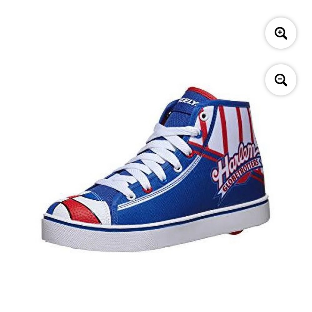 HEELYS HUSTLE THE ORIGINAL HARLEM GLOBETROTTERS BLUE SNEAKERS SKATE SHOES